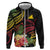 Personalised Tokelau Tropical Flowers Hoodie Reggae Polynesian Art Vibe