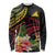 Personalised Tokelau Tropical Flowers Long Sleeve Shirt Reggae Polynesian Art Vibe