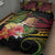 Personalised Tokelau Tropical Flowers Quilt Bed Set Reggae Polynesian Art Vibe