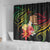 Personalised Tokelau Tropical Flowers Shower Curtain Reggae Polynesian Art Vibe