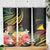 Personalised Tokelau Tropical Flowers Skinny Tumbler Reggae Polynesian Art Vibe