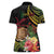 Personalised Tokelau Tropical Flowers Women Polo Shirt Reggae Polynesian Art Vibe