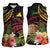 Personalised Tokelau Tropical Flowers Women Sleeveless Polo Shirt Reggae Polynesian Art Vibe