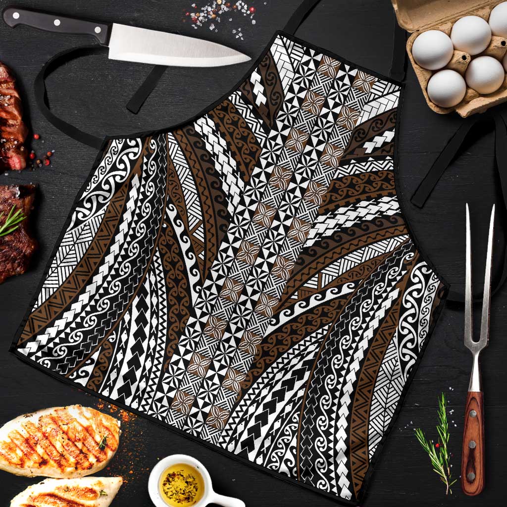 Brown Tongan Polynesian Tribal Apron LT9 Brown - Polynesian Pride