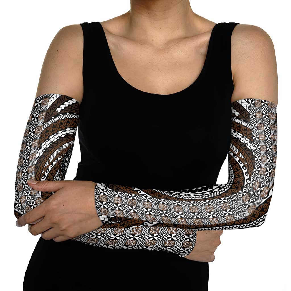 Brown Tongan Polynesian Tribal Arm Sleeves - Polynesian Pride