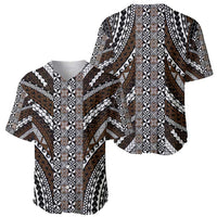 Brown Tongan Polynesian Tribal Baseball Jersey - Polynesian Pride