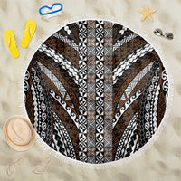 Brown Tongan Polynesian Tribal Beach Blanket LT9 One Size 150cm Brown - Polynesian Pride