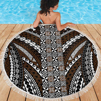Brown Tongan Polynesian Tribal Beach Blanket LT9 - Polynesian Pride