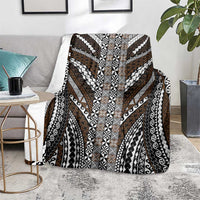 Brown Tongan Polynesian Tribal Blanket - Polynesian Pride