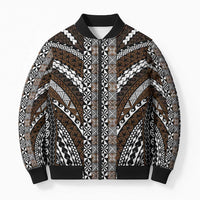 Brown Tongan Polynesian Tribal Bomber Puffer Jacket LT9 Unisex Brown - Polynesian Pride