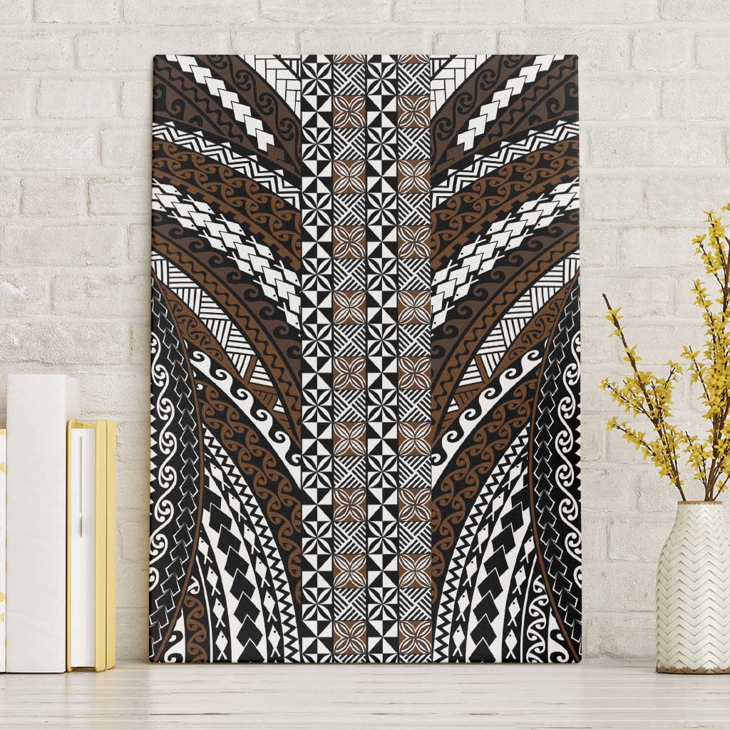 Brown Tongan Polynesian Tribal Canvas Wall Art LT9 Without Frame Brown - Polynesian Pride