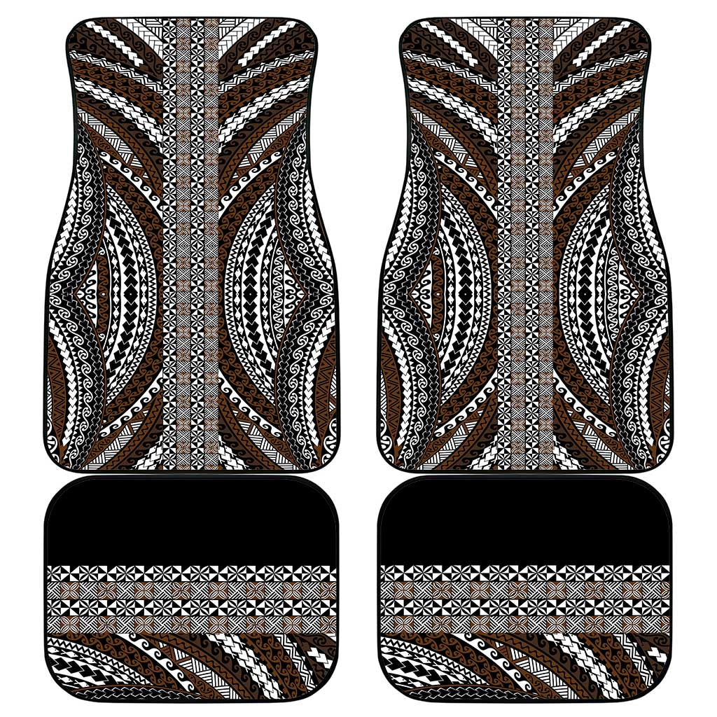 Brown Tongan Polynesian Tribal Car Mats LT9 - Polynesian Pride