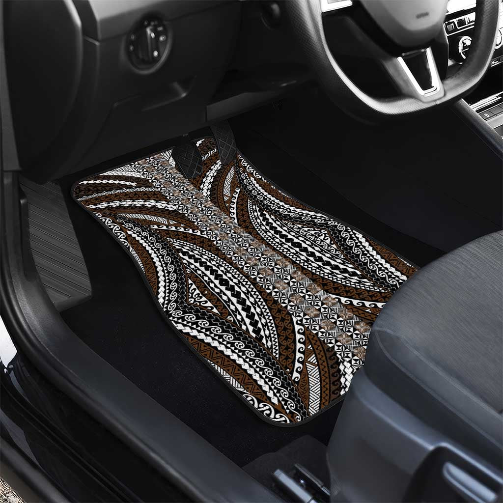 Brown Tongan Polynesian Tribal Car Mats LT9 - Polynesian Pride
