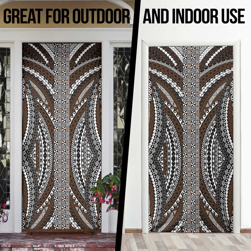 Brown Tongan Polynesian Tribal Door Cover LT9 - Polynesian Pride