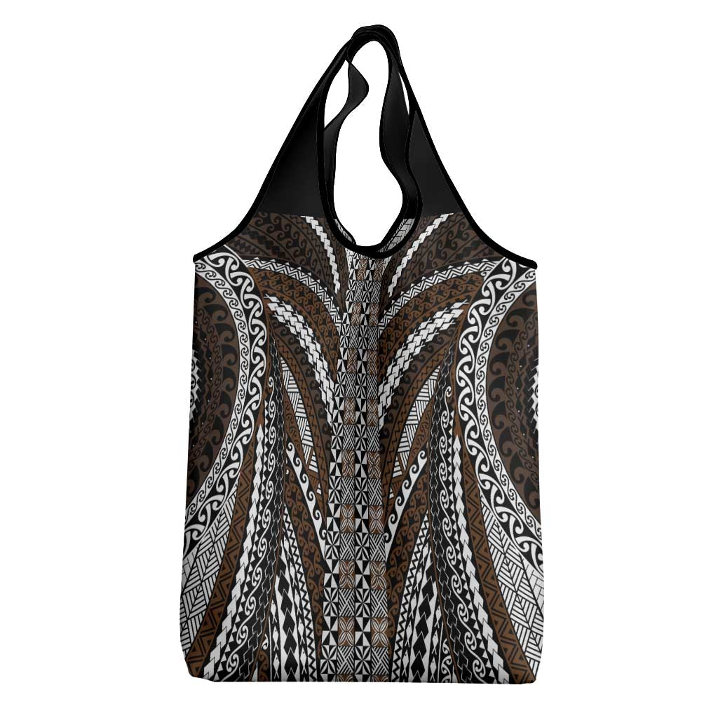 Brown Tongan Polynesian Tribal Grocery Bag LT9 - Polynesian Pride