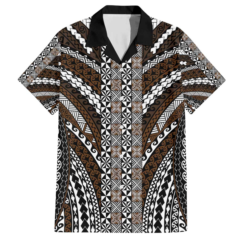 Brown Tongan Polynesian Tribal Hawaiian Shirt LT9 Brown - Polynesian Pride