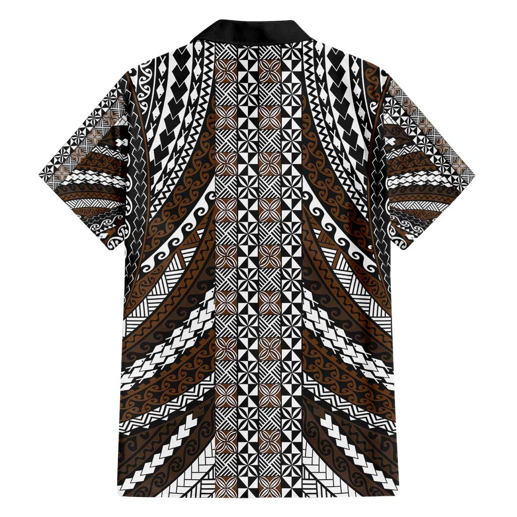 Brown Tongan Polynesian Tribal Hawaiian Shirt - Polynesian Pride