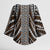 Brown Tongan Polynesian Tribal Kimono Sleeve Blouse - Polynesian Pride
