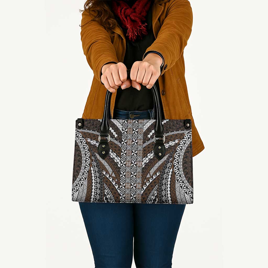 Brown Tongan Polynesian Tribal Leather Bag - Polynesian Pride