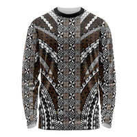 Brown Tongan Polynesian Tribal Long Sleeve Shirt LT9 Unisex Brown - Polynesian Pride