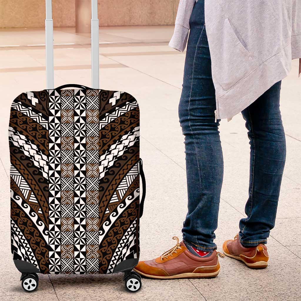 Brown Tongan Polynesian Tribal Luggage Cover LT9 Brown - Polynesian Pride