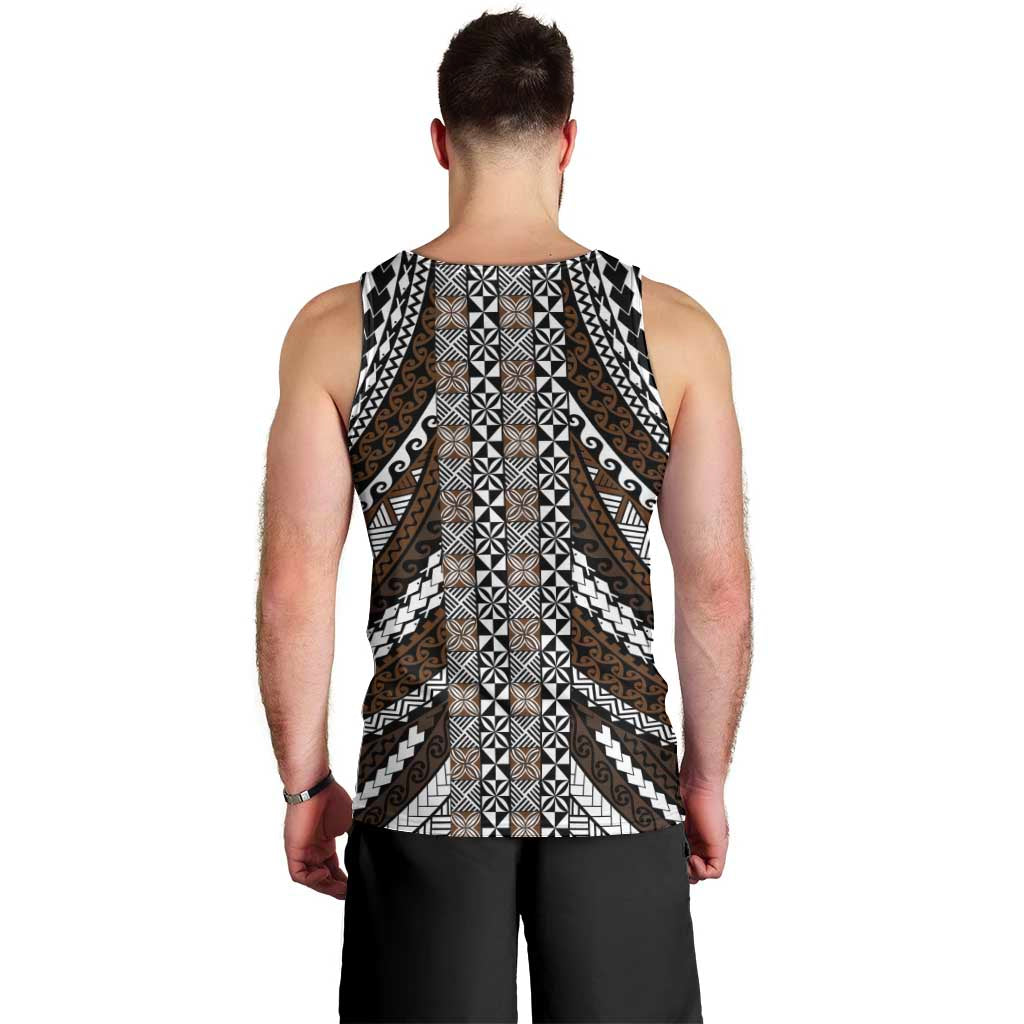 Brown Tongan Polynesian Tribal Men Tank Top - Polynesian Pride