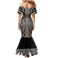 Brown Tongan Polynesian Tribal Mermaid Dress - Polynesian Pride
