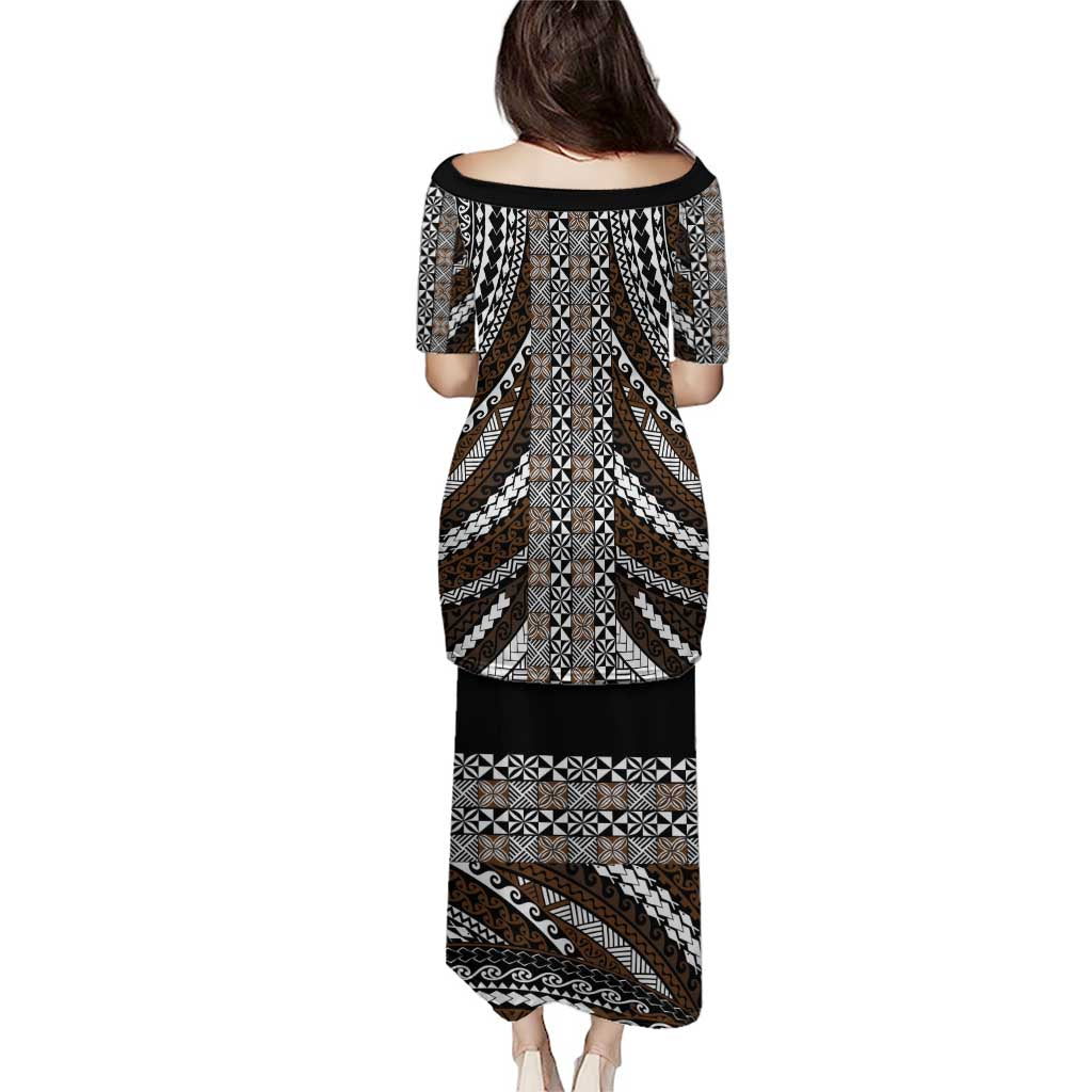 Brown Tongan Polynesian Tribal Puletasi - Polynesian Pride