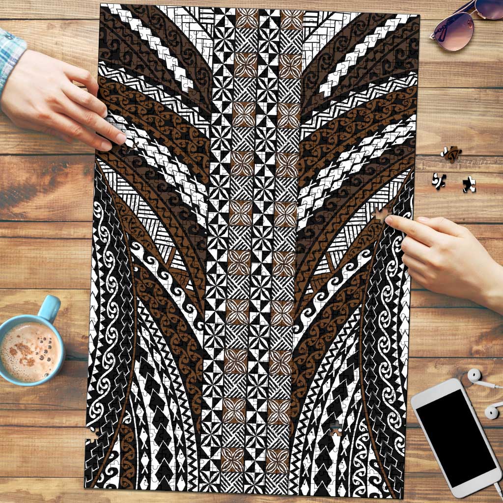 Brown Tongan Polynesian Tribal Puzzle LT9 Brown - Polynesian Pride