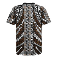 Brown Tongan Polynesian Tribal Rugby Jersey LT9 - Polynesian Pride