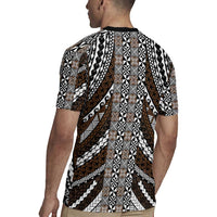 Brown Tongan Polynesian Tribal Rugby Jersey LT9 - Polynesian Pride