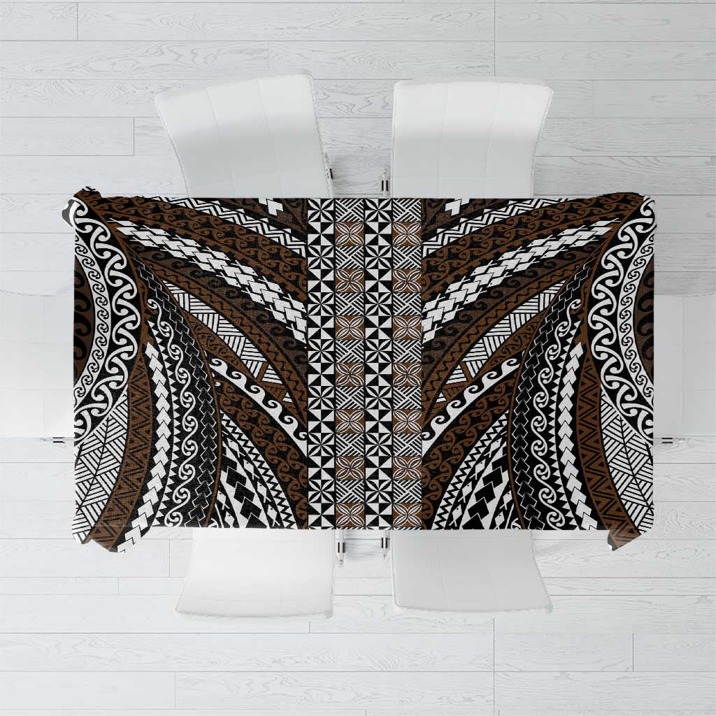 Brown Tongan Polynesian Tribal Tablecloth LT9 Brown - Polynesian Pride
