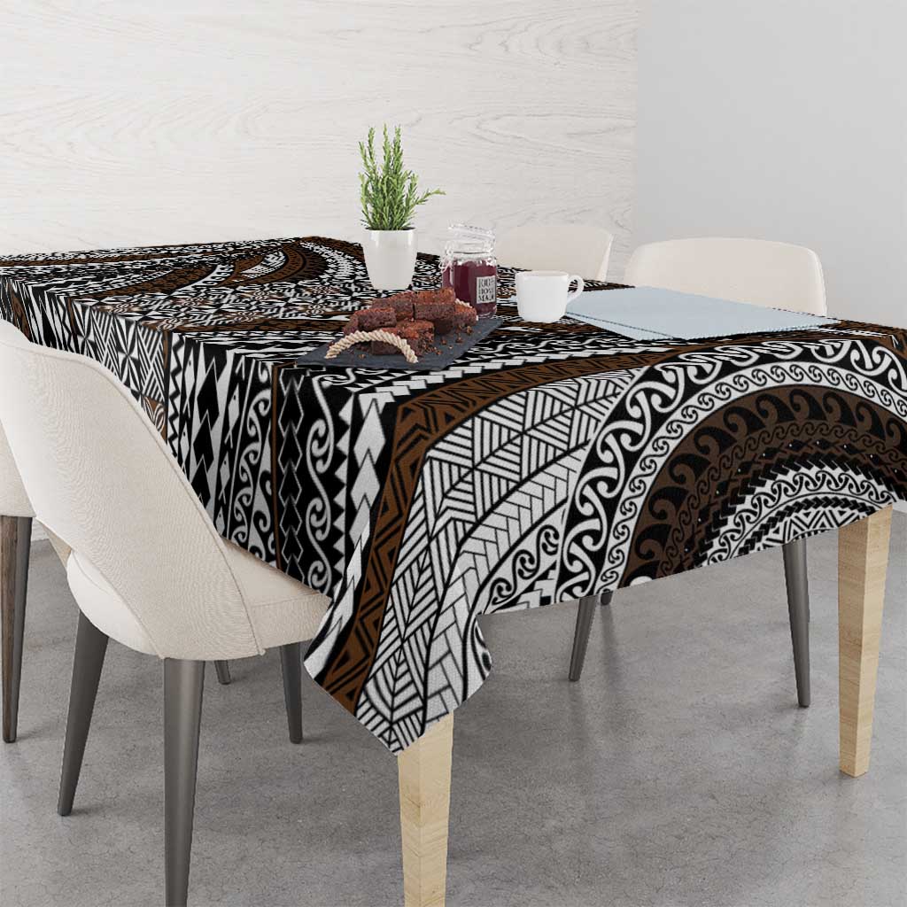 Brown Tongan Polynesian Tribal Tablecloth LT9 - Polynesian Pride