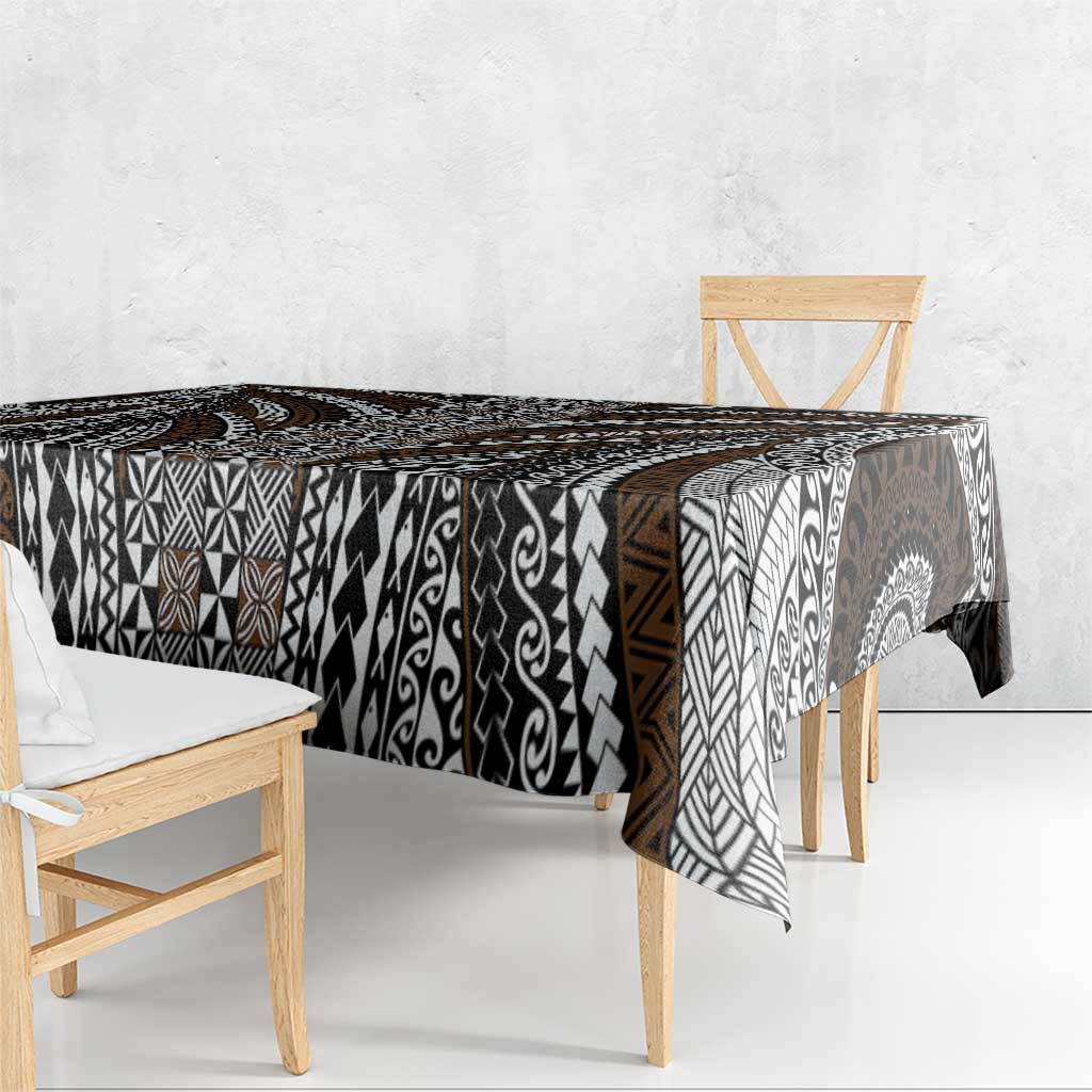 Brown Tongan Polynesian Tribal Tablecloth LT9 - Polynesian Pride