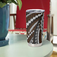 Brown Tongan Polynesian Tribal Tumbler Cup - Polynesian Pride