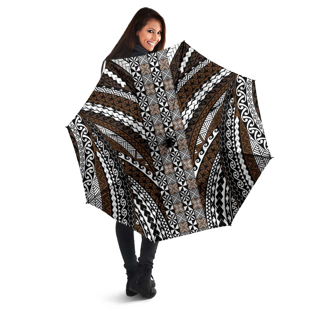 Brown Tongan Polynesian Tribal Umbrella LT9 - Polynesian Pride