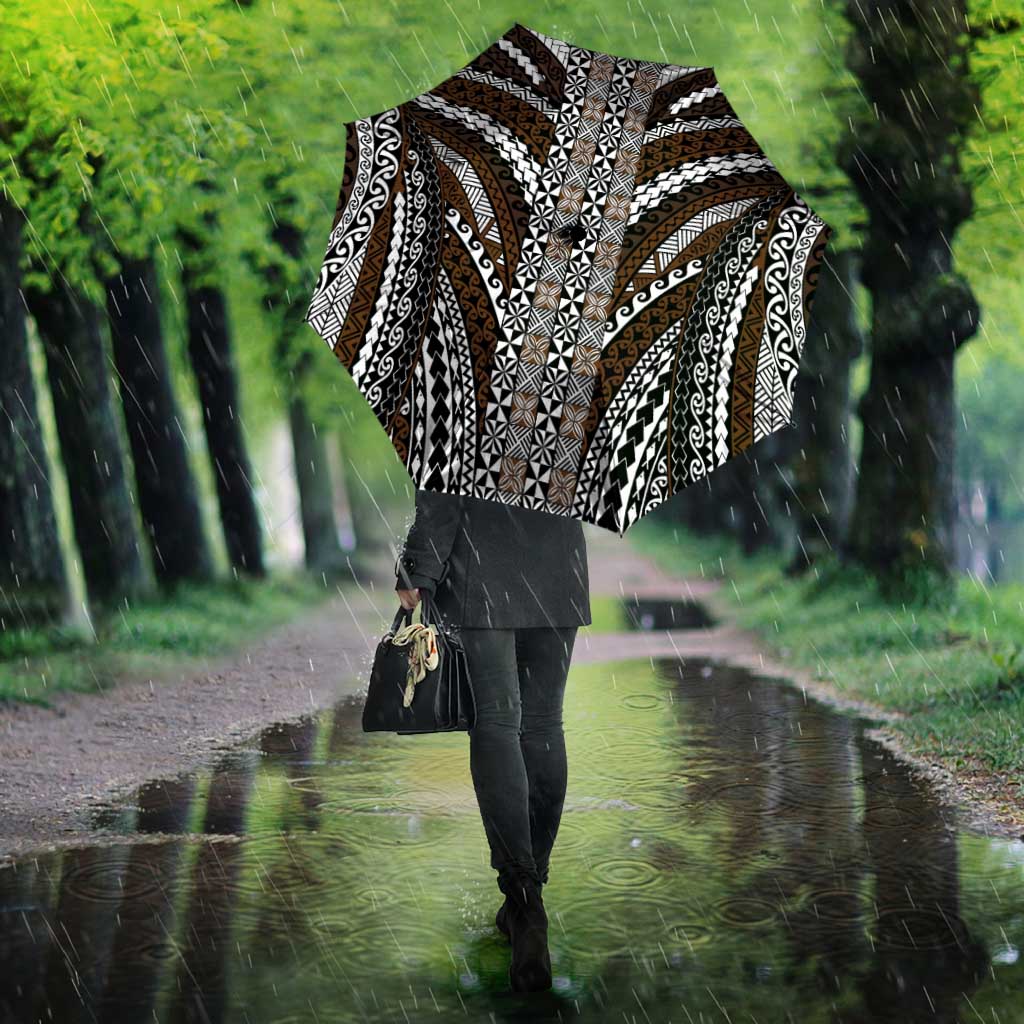 Brown Tongan Polynesian Tribal Umbrella LT9 - Polynesian Pride