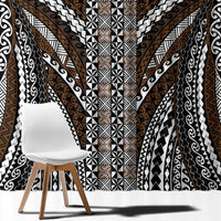Brown Tongan Polynesian Tribal Window Curtain - Polynesian Pride