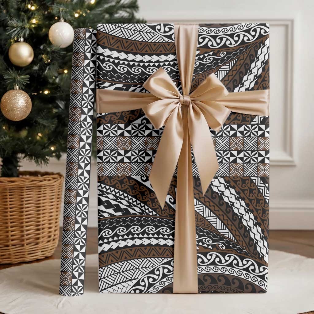 Brown Tongan Polynesian Tribal Wrapping Paper - Polynesian Pride