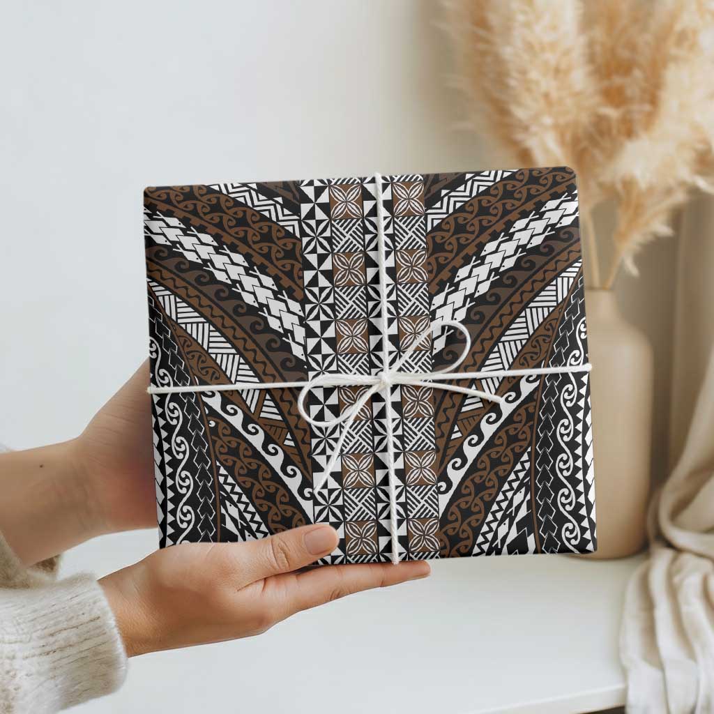 Brown Tongan Polynesian Tribal Wrapping Paper - Polynesian Pride