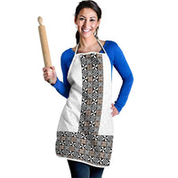 Light Gray Tongan Polynesian Tribal Apron LT9 - Polynesian Pride