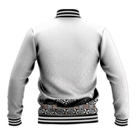 Light Gray Tongan Polynesian Tribal Baseball Jacket LT9 - Polynesian Pride