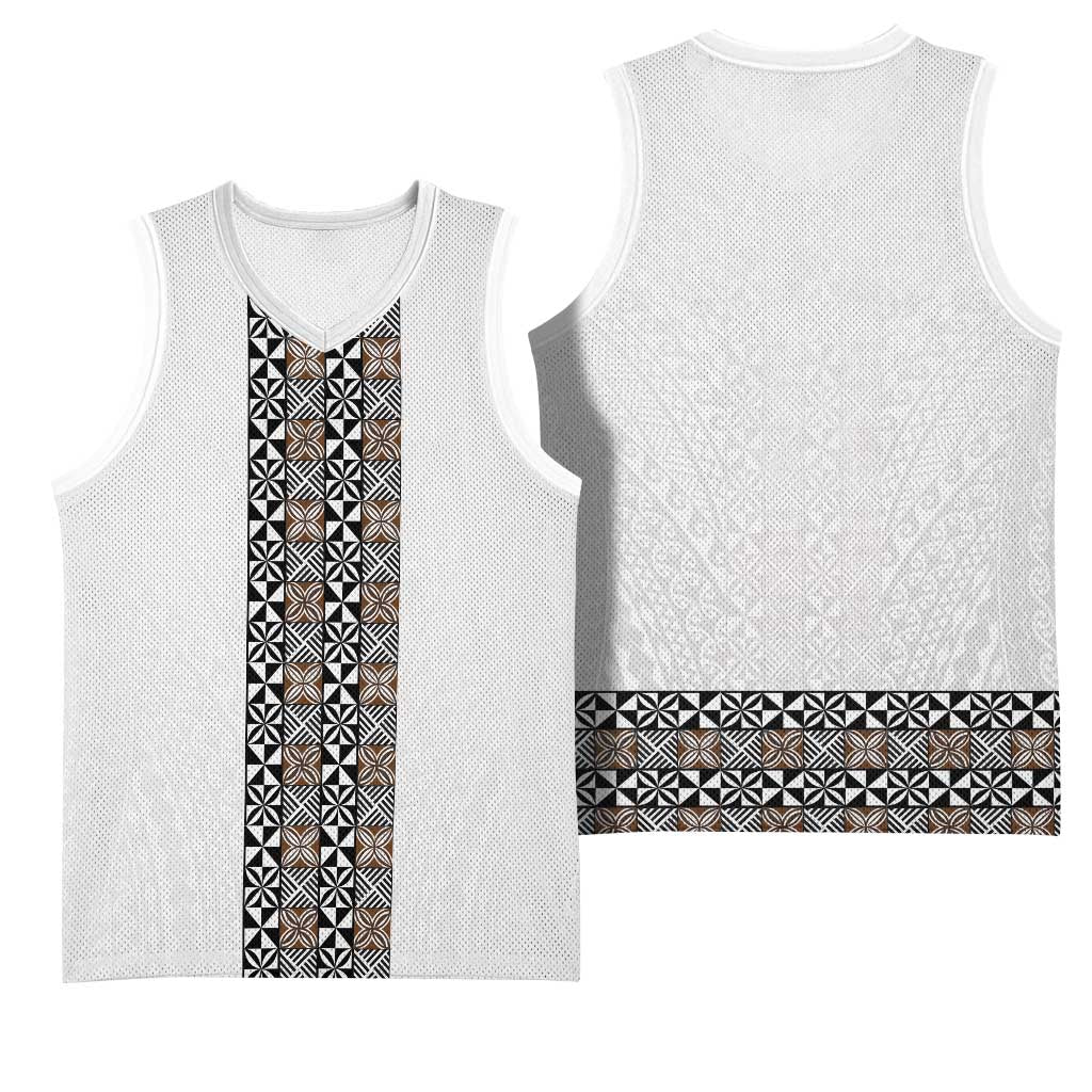 Light Gray Tongan Polynesian Tribal Basketball Jersey LT9 - Polynesian Pride