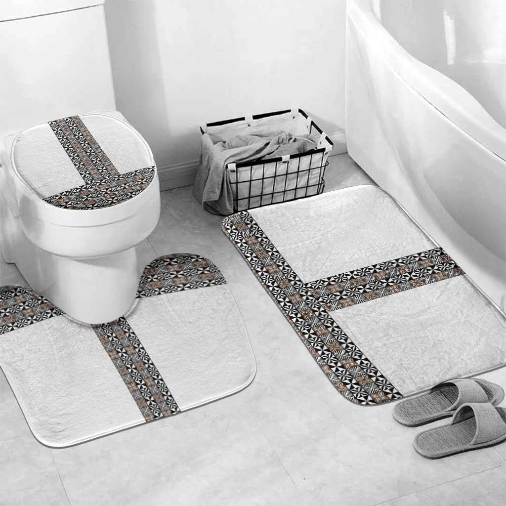 Light Gray Tongan Polynesian Tribal Bathroom Set - Polynesian Pride