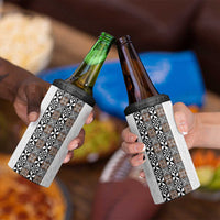 Light Gray Tongan Polynesian Tribal 4 in 1 Can Cooler Tumbler LT9 - Polynesian Pride