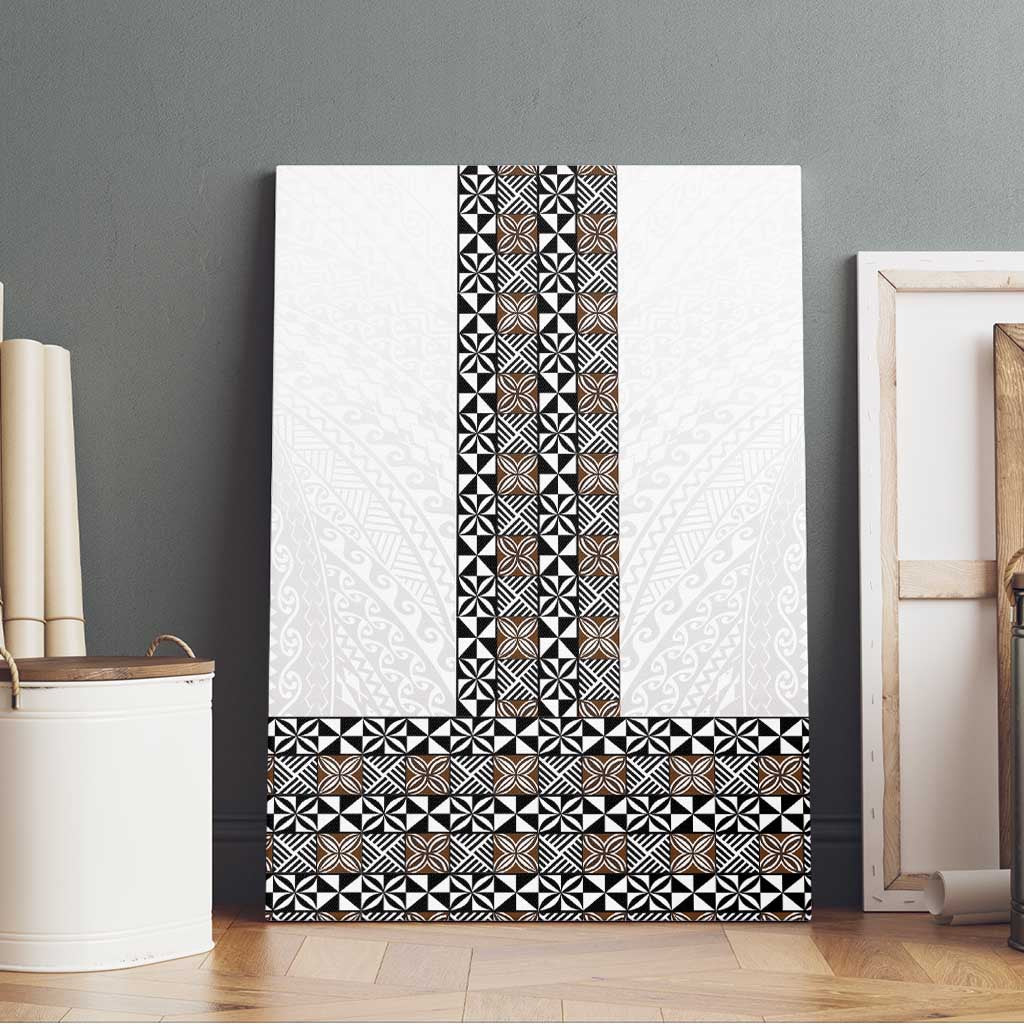 Light Gray Tongan Polynesian Tribal Canvas Wall Art LT9 - Polynesian Pride