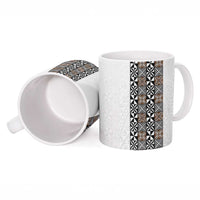 Light Gray Tongan Polynesian Tribal Ceramic Mug LT9 - Polynesian Pride