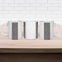 Light Gray Tongan Polynesian Tribal Ceramic Mug LT9 - Polynesian Pride