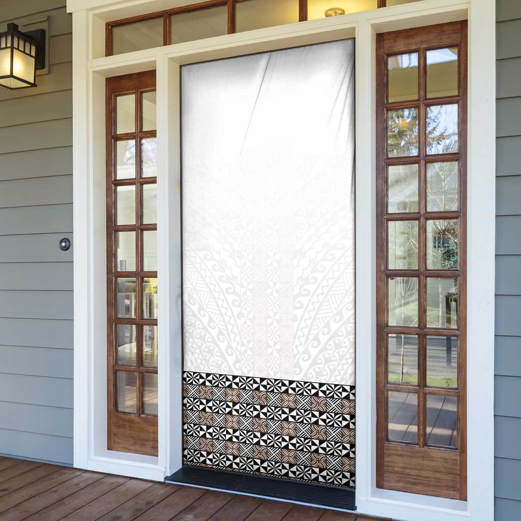 Light Gray Tongan Polynesian Tribal Door Cover LT9 - Polynesian Pride