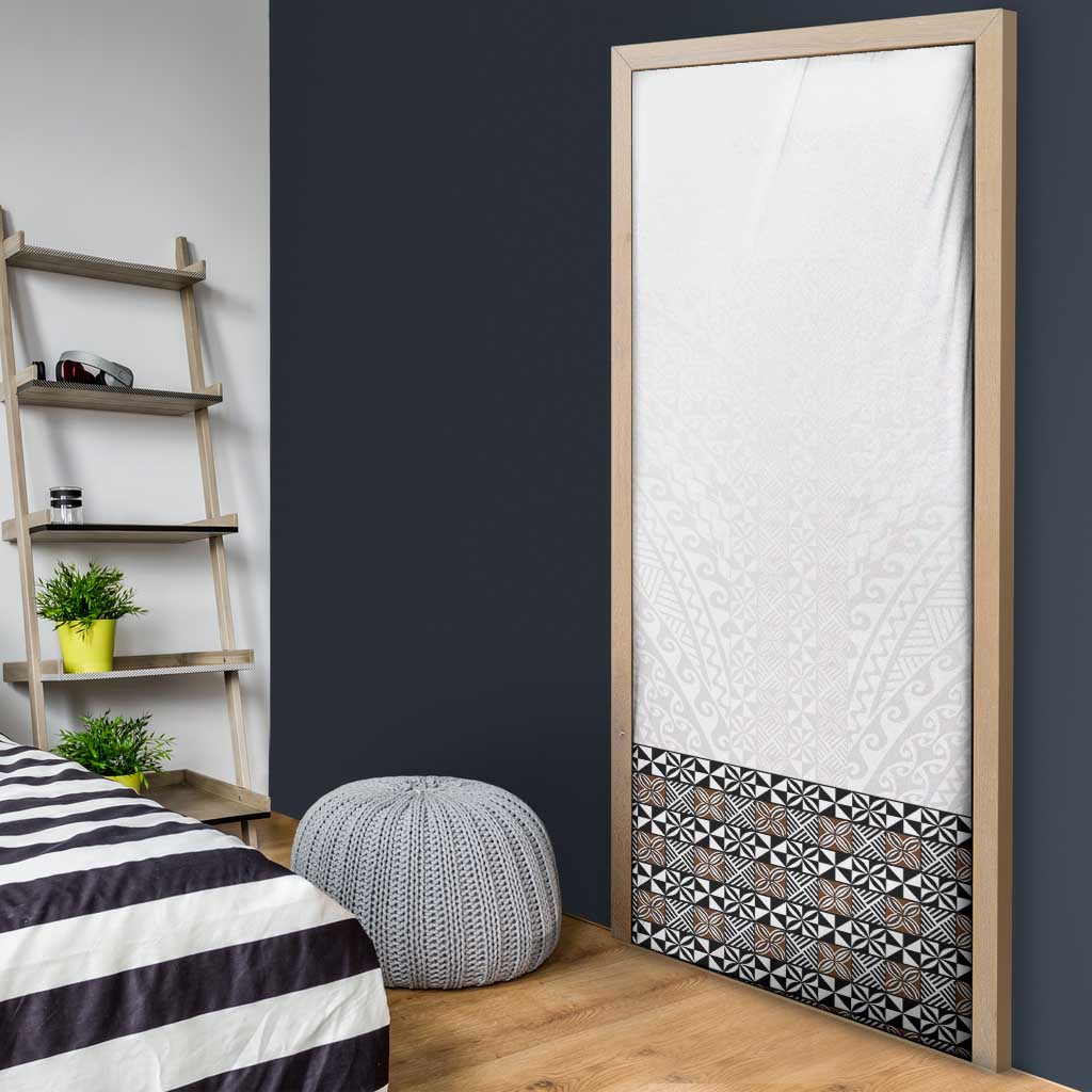 Light Gray Tongan Polynesian Tribal Door Cover LT9 - Polynesian Pride
